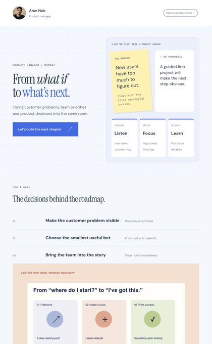 Arun Nair — Product manager