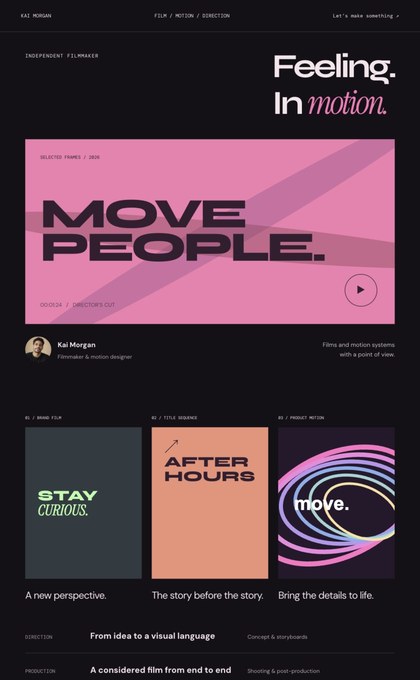 Kai Morgan — Filmmaker & motion designer
