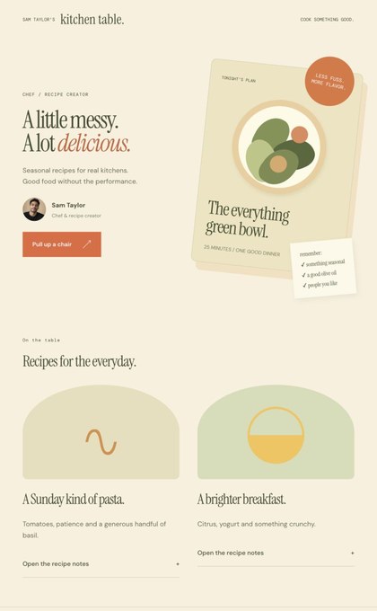 Sam Taylor — Chef & recipe creator